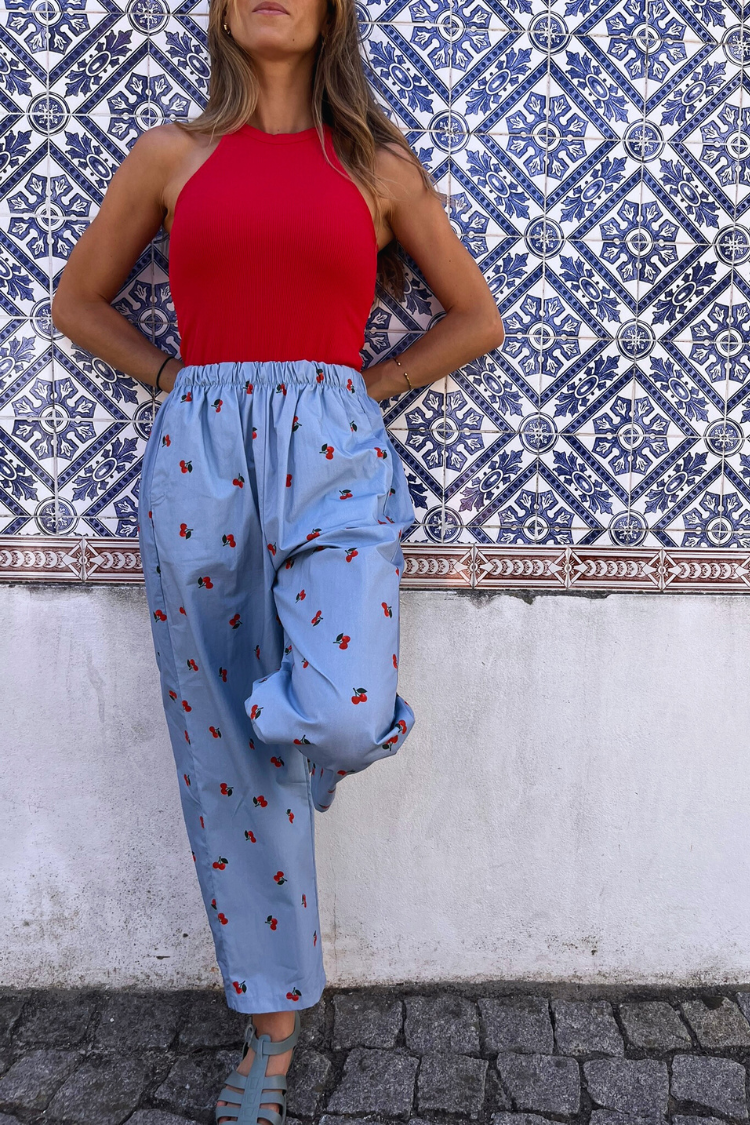 Calças Summer Blue Cherry