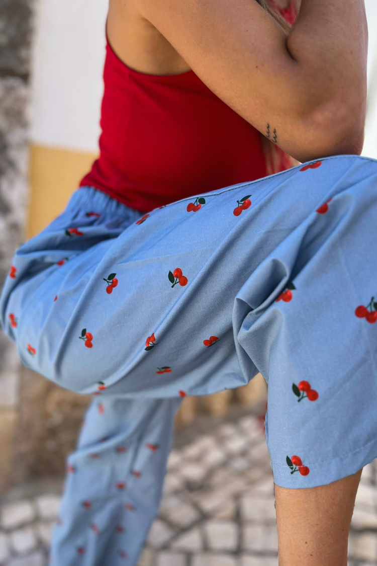 Calças Summer Blue Cherry