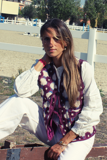 Colete Quilted Bordeux