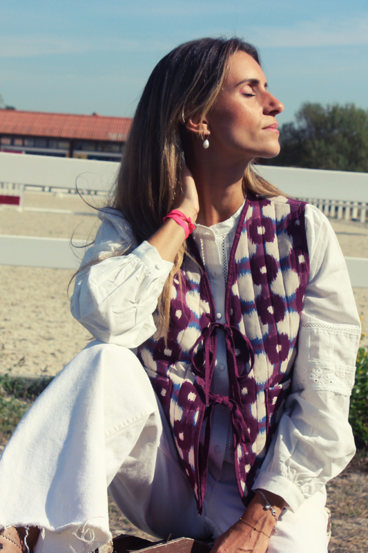 Colete Quilted Bordeux